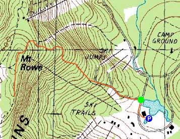 Topographic map of Mt. Rowe