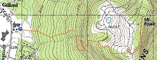 Topographic map of Mt. Rowe