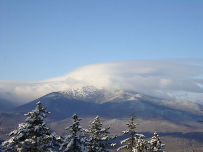 Looking at the Presidentials from the ledges below the Mt. Surprise summit - Click to enlarge