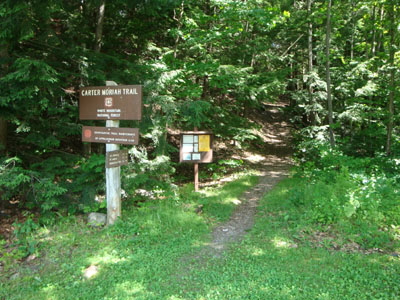 The Carter Moriah Trail trailhead on Bangor Street