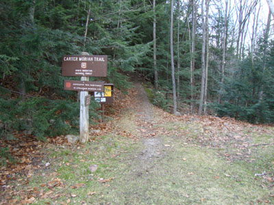 The Carter Moriah Trail trailhead on Bangor Street