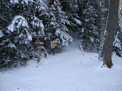 The Carter Moriah Trail trailhead on Bangor Street