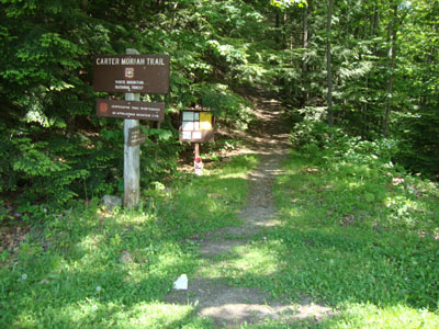 The Carter Moriah Trail trailhead on Bangor Street