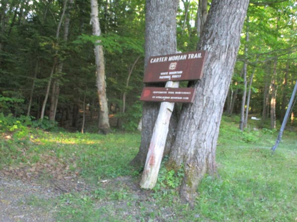 The Carter Moriah Trail trailhead on Bangor Street