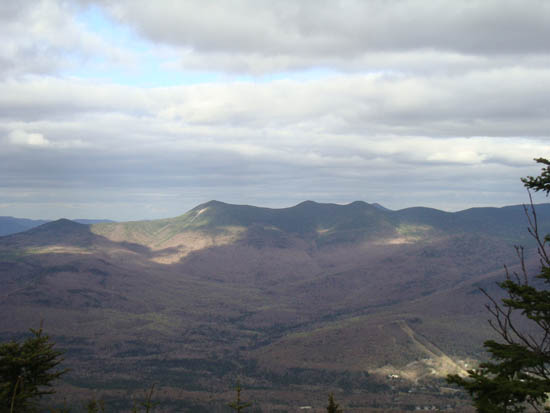 Looking at the Tripyramids from the Mt. Tecumseh summit vista - Click to enlarge