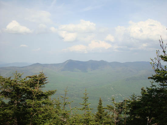 Looking at the Tripyramids from the Mt. Tecumseh summit vista - Click to enlarge