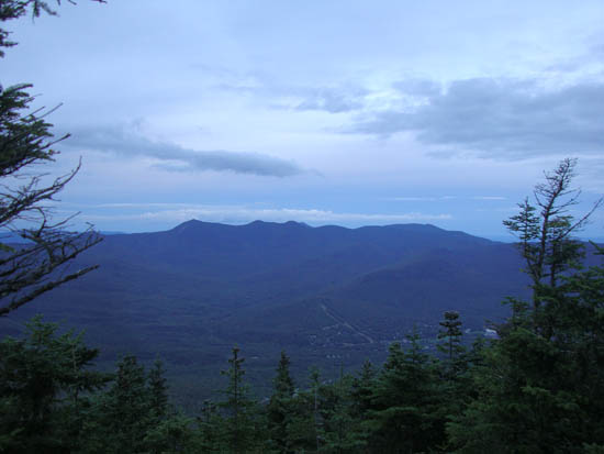 Looking at the Tripyramids from the Mt. Tecumseh summit vista - Click to enlarge