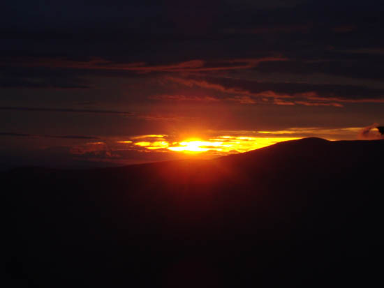 The sunset as seen from near the summit of Mt. Tecumseh - Click to enlarge
