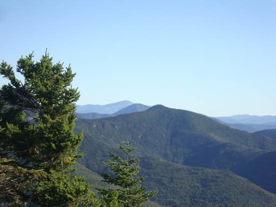 Looking at East Osceola, Mt. Carrigain, and Mt. Washington from Mt. Tecumseh - Click to enlarge