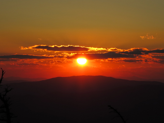 The sunset as seen from the Sosman Trail - Click to enlarge