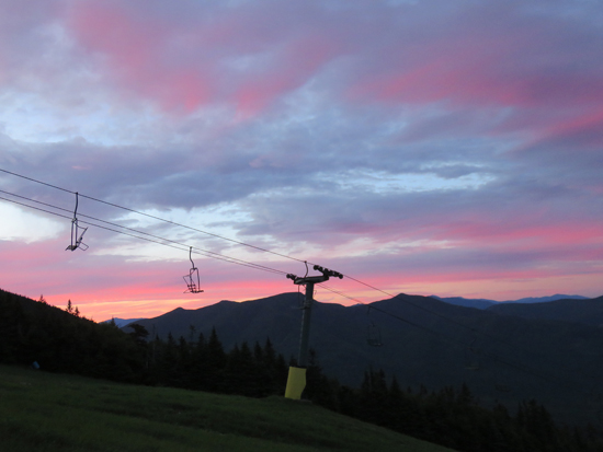 The sunset colors from the ski trails - Click to enlarge