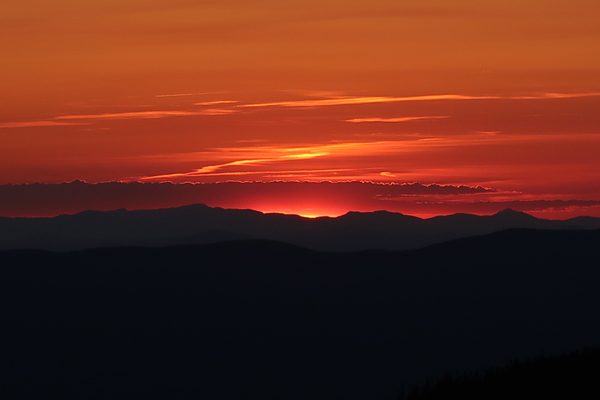 The sunset as seen from the Sosman Trail - Click to enlarge