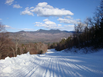 Looking down The Boneyard ski trail
