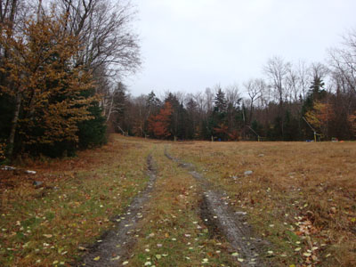 Looking up the Lower Periphery ski trail
