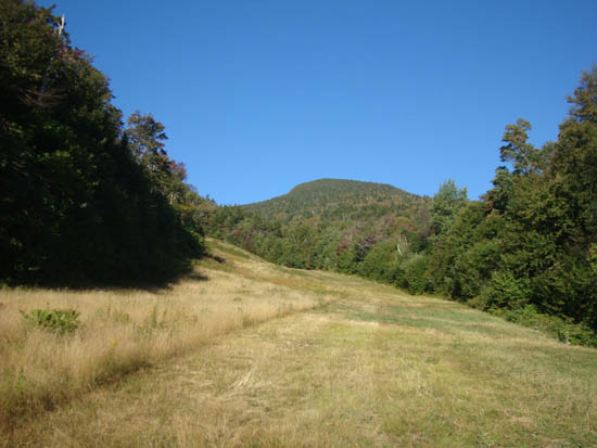 Looking up the Boneyard ski trail