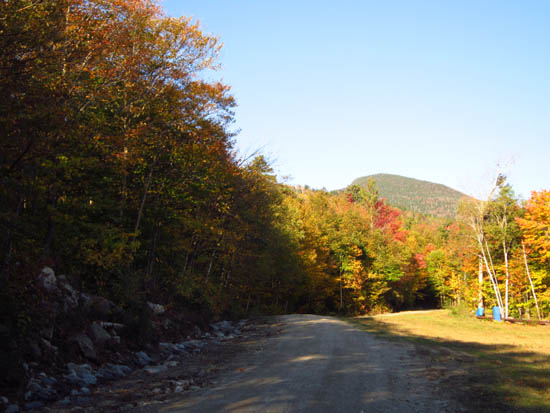The looking up the access road