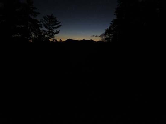 Dawn on the ski trails