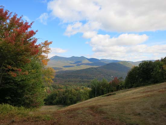 Looking down the ski trails