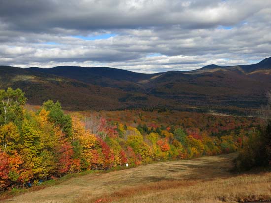 Looking down the ski trails
