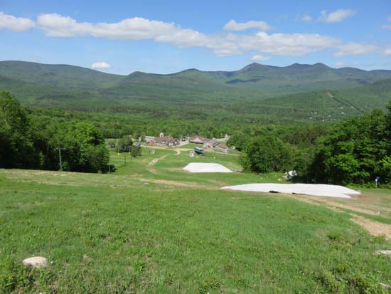 Looking down the ski trails