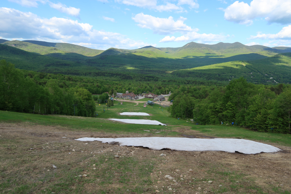 Looking down the ski trails