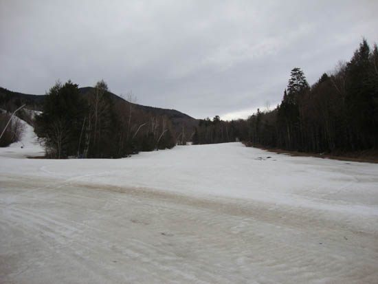 The bottom of the Pasture ski trail