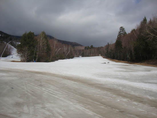 The bottom of the Pasture ski trail