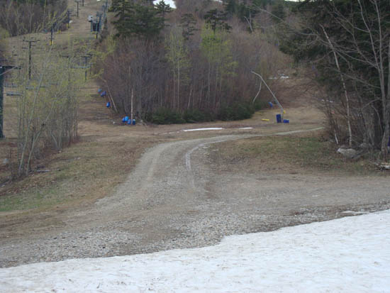 The bottom of the ski trails