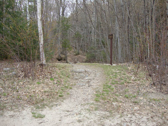 The Mt. Tecumseh Trail trailhead near parking lot 1