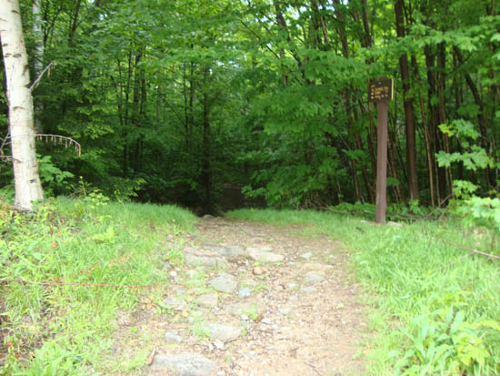 The Mt. Tecumseh Trail trailhead near parking lot 1