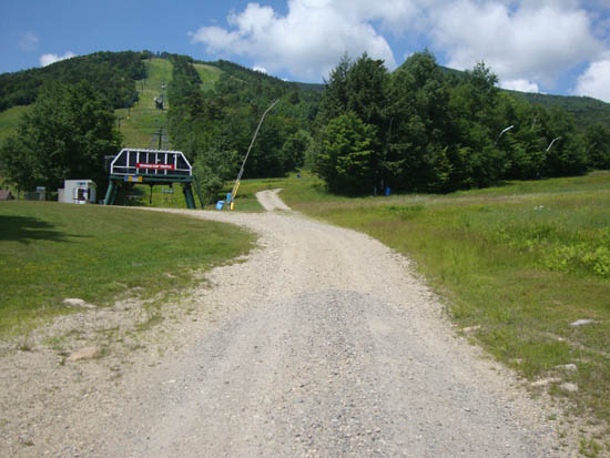 The bottom of the ski trails