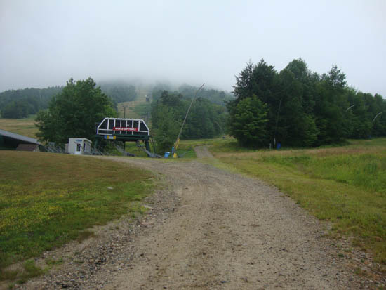 The bottom of the ski trails