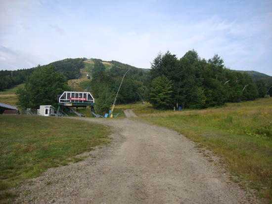 The bottom of the ski trails