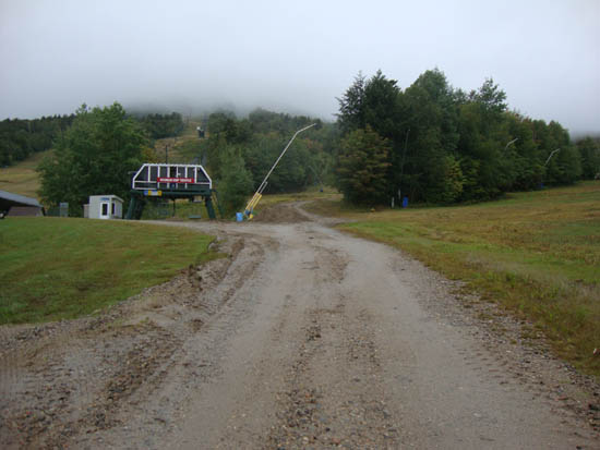 The bottom of the ski trails
