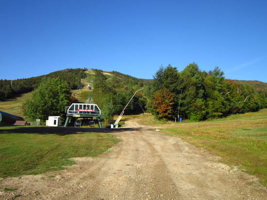 The bottom of the ski trails