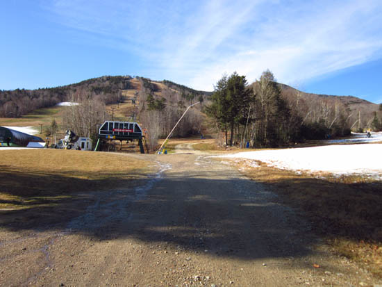 The bottom of the ski area