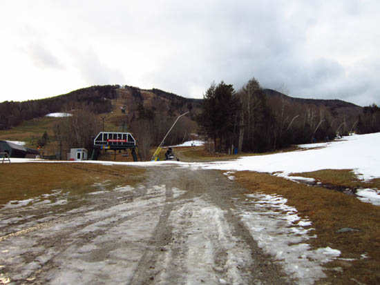 The bottom of the ski trails