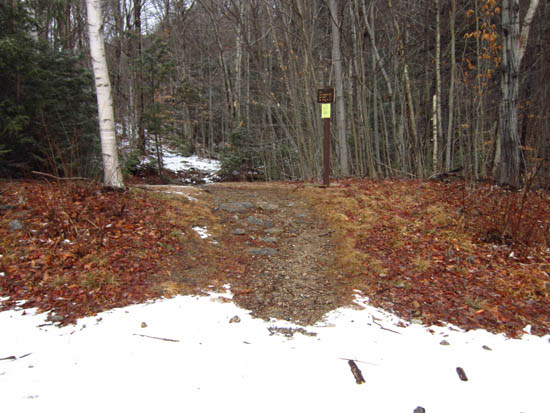 The Mt. Tecumseh Trail trailhead near parking lot 1