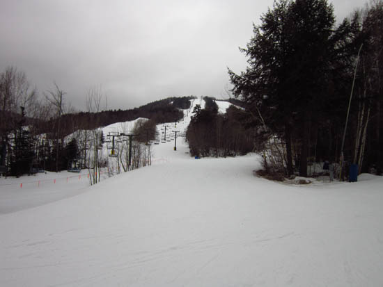 The bottom of the ski trails