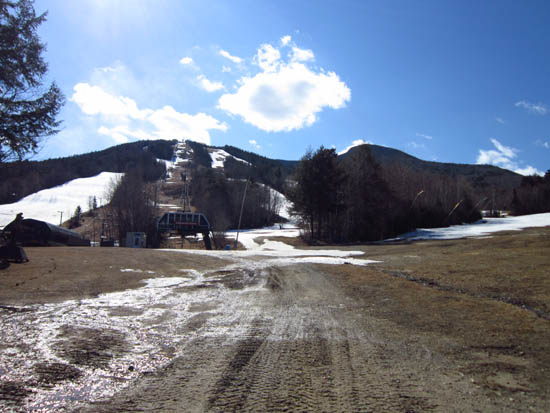 The bottom of the Pasture ski trail