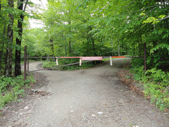 The bottom of the access road