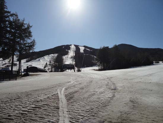 The bottom of the Pasture ski trail