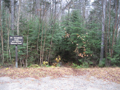 The Mt. Tecumseh Trail trailhead