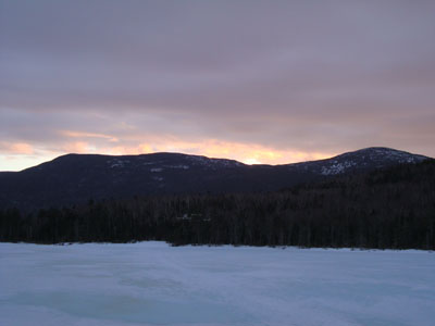 The sunset as seen from Lonesome Lake - Click to enlarge