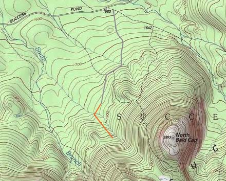 Topographic map of North Bald Cap