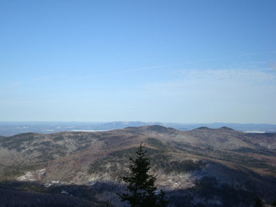 Looking southeast at Pleasant Mountain from the ledge near the North Doublehead summit - Click to enlarge