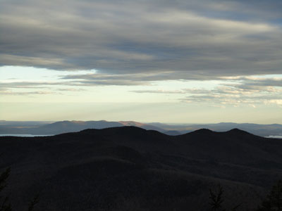 Looking at Pleasant Mountain from near the summit of North Doublehead - Click to enlarge