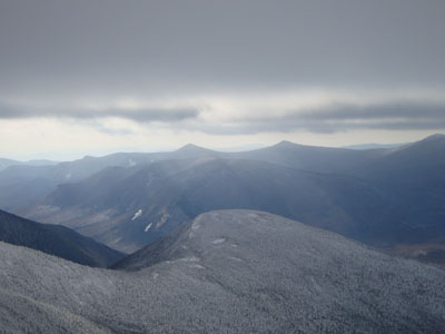 Looking at Galehead and Owl's Head from near the North Twin Mountain summit - Click to enlarge