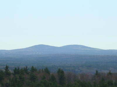South Uncanoonuc (right) as seen from Crotched Mountain