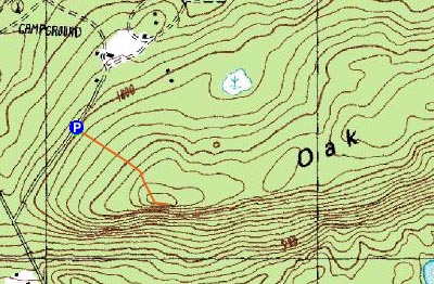 Topographic map of Oak Hill